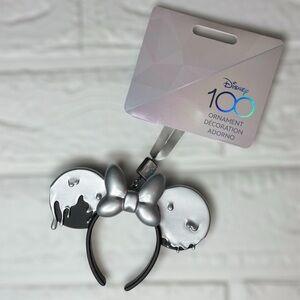 New Disney Silver and Black Collectible Ornament 100 Years Of Wonder Holiday